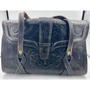 vintage black leather purse
